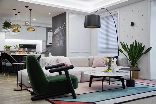 江門市萬科翡翠中央北歐風格三居室裝修案例