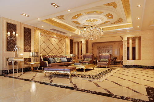 佛山市美的·東樾灣歐式風格別墅裝修案例