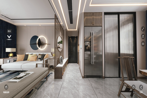 茂名市財富時代現代簡約風格別墅裝修案例