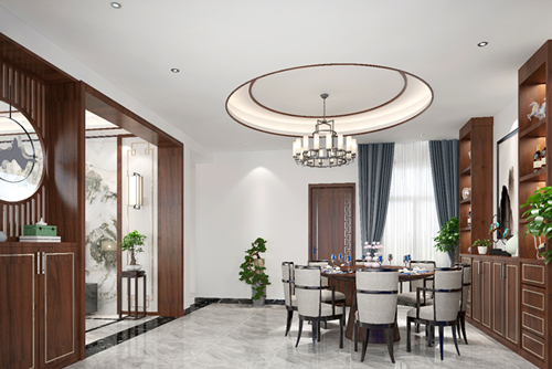 韶關(guān)市源河匯錦壹品新中式風格別墅裝修案例