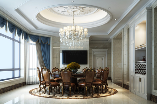 中山市中信左岸歐式風格別墅裝修案例