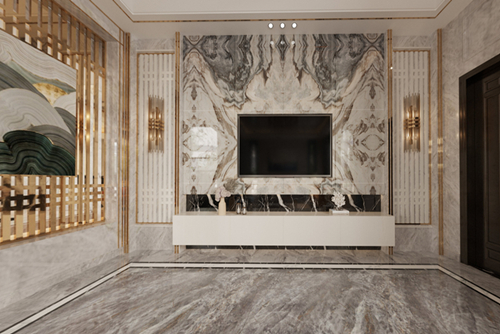 清遠市時代香海彼岸歐式風格別墅裝修案例