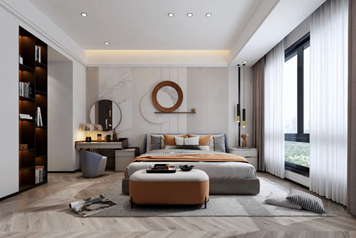 福州市龍湖迪鑫·九里晴川現代風格三居室裝修案例