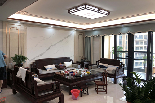 河源市金鼎雅苑新中式風(fēng)格三居室裝修案例