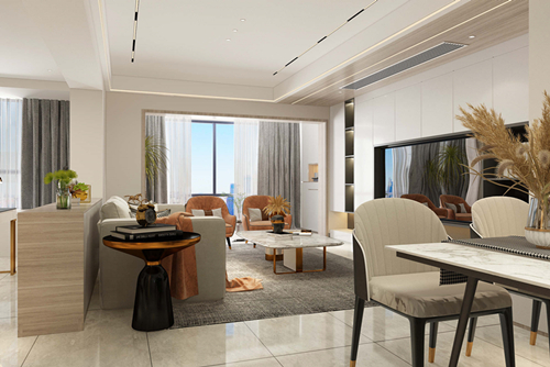 廣州市鴻成·珠江玥現(xiàn)代簡(jiǎn)約風(fēng)格三居室裝修案例