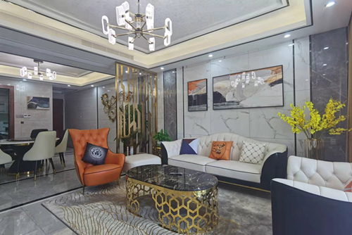 河源市堅基美麗城現代風格平層裝修案例