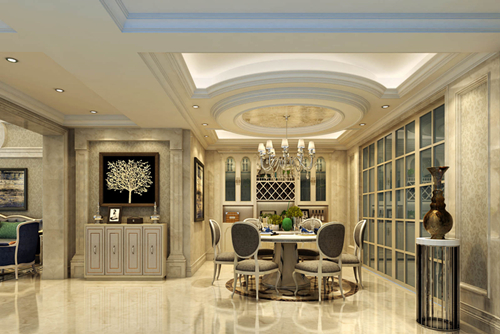 海口市港島花園歐式風格復式裝修案例