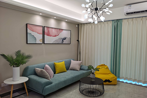 海口市海口華潤中心現代簡約風格三居室裝修案例