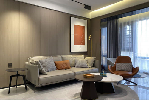 海口市成信景苑輕奢風格三居室裝修案例