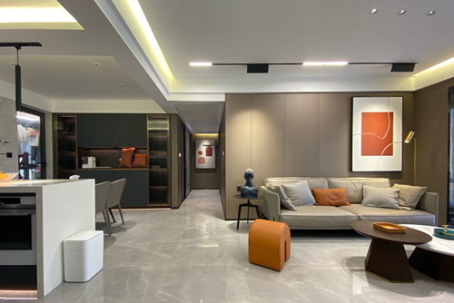 海口市寶源花園現代簡約風格平層裝修案例