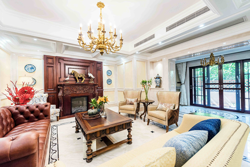 海口市鳳翔山莊美式風格別墅裝修案例
