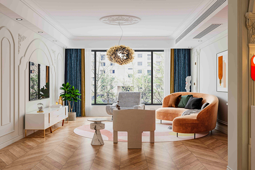 淮安市都梁花苑現代風格三居室裝修案例