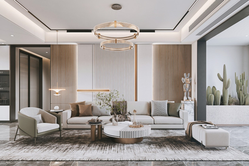 江門市保利中央公園現代風格三居室裝修案例