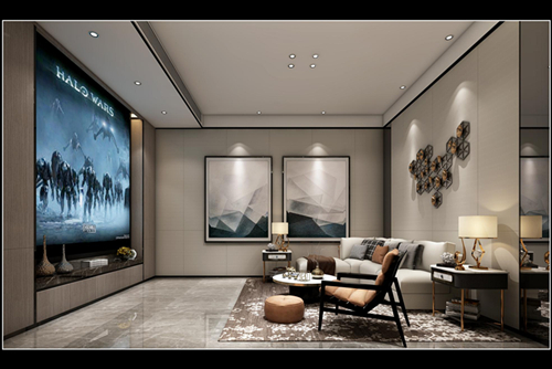 海口市耀江花園現代風格平層裝修案例