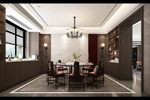 茂名市東信名苑新中式風(fēng)格別墅裝修案例