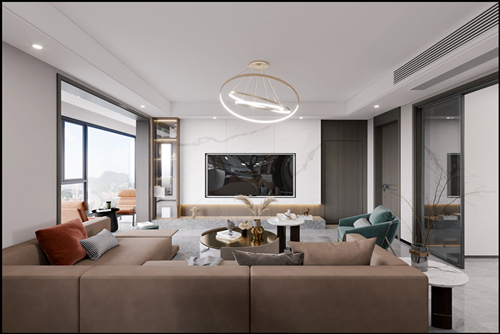 佛山市金地·中南·新城大境現(xiàn)代風格平層裝修案例