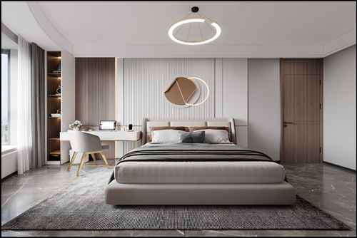 佛山市復地公園和光現代風格三居室裝修案例