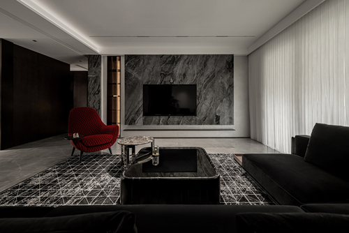 中山市水岸花都現代風格三居室裝修案例