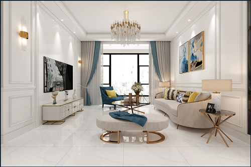 佛山市金地藝境天成新中式風格三居室裝修案例