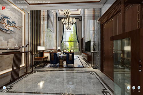 廣州市駿景花園新中式風格復式裝修案例