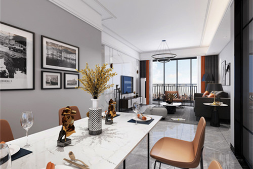 中山市遠(yuǎn)洋城萬(wàn)象花園現(xiàn)代簡(jiǎn)約風(fēng)格三居室裝修案例