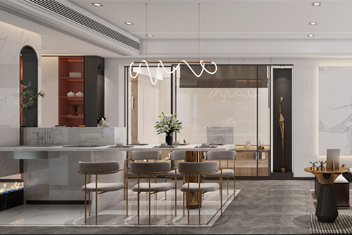 中山市廣聯藍爵花園現代簡約風格四居室裝修案例