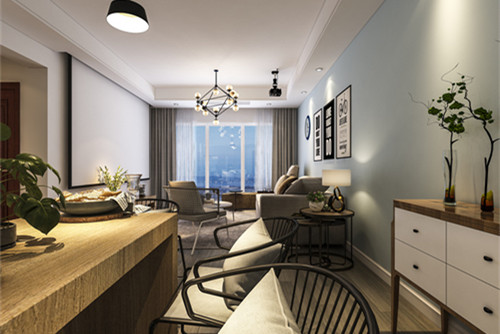 中山市萬騰金域明珠北歐風格三居室裝修案例