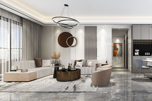 中山市匯景樓輕奢風(fēng)格三居室裝修案例