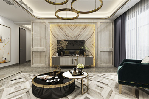 中山市富都花園輕奢風(fēng)格四居室裝修案例