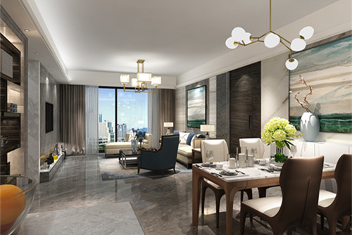 中山市水岸花都現代簡約風格三居室裝修案例