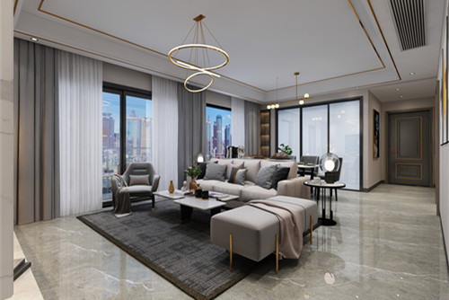 中山市秀樂公館現代簡約風格三居室裝修案例