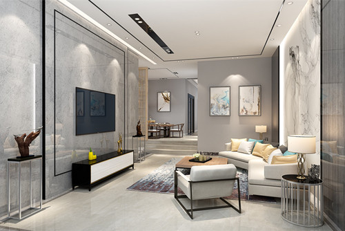 中山市遠(yuǎn)洋山水新中式風(fēng)格別墅裝修案例