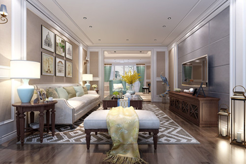 潮州市安盛花苑新中式風格復式裝修案例