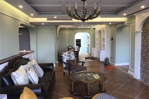 莆田市建安小區美式風格四居室裝修案例