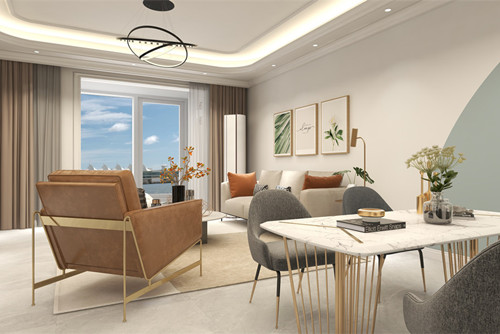 海口市鳳翔山莊現(xiàn)代簡約風格三居室裝修案例