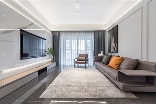 海口市時代城現(xiàn)代簡約風(fēng)格四居室裝修案例