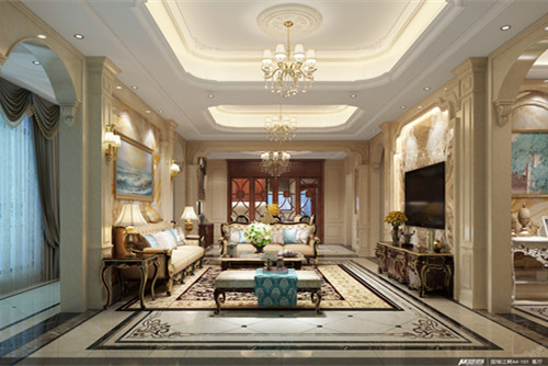 海口市港島花園歐式風格別墅裝修案例