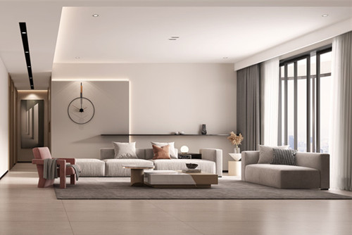 海口市海口華潤中心現代簡約風格三居室裝修案例