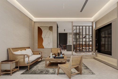 海口市海口華潤中心現代簡約風格別墅裝修案例