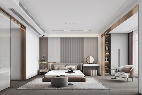 海口市愛華小區輕奢風格三居室裝修案例