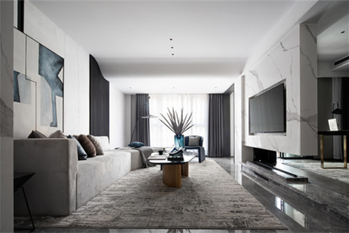 ?？谑心虾Ｐ腋R現代簡約風格三居室裝修案例