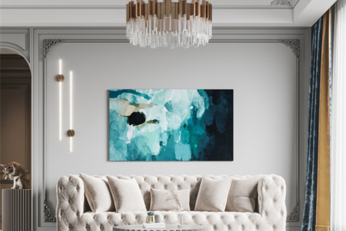 廣州市越秀濱海悅城輕奢風格二居室裝修案例