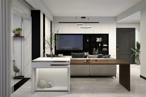廣州市合景臻頤府現代簡約風格三居室裝修案例