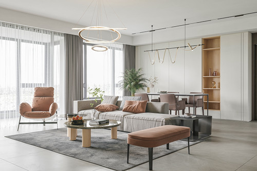 廣州市越秀·大學城·和樾府現代簡約風格三居室裝修案例